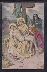Cartolina Religiosa Crocefissione Gesù illustratore Schuber KB503 - Picture 1 of 1