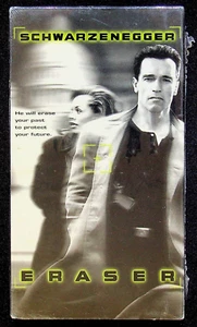 Eraser 1994 Arnold Schwarzenegger Action Spy Thriller Movie VHS Sealed Watermark - Picture 1 of 6
