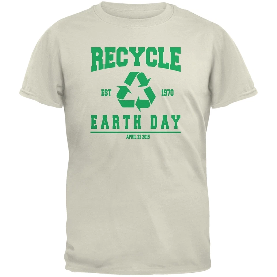 Camiseta natural para adulto Earth Day - Reciclar 1970 Foto 1 de 1