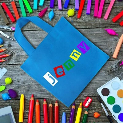 30 Pack Reusable NonWoven Party Bags with Handles Multicolour Tote Bags - Image 1 of 4