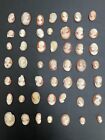 Lot of 49 Broken Antique Hand Carved Cameos 150 ct. CL28