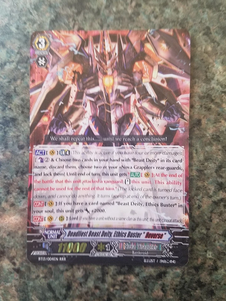 Cardfight Vanguard Card - BT13/004EN RRR - DEADLIEST BEAST DEITY, ETHICS BUSTER - Image 1 of 1
