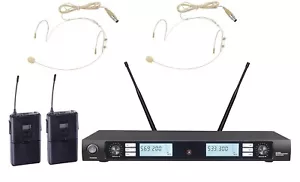 Karaoke Wireless Microphone UHF Professional Headset Cordless Microphone System - Picture 1 of 3