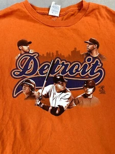 Detroit Tigers Shirt Team Roster Large Verlander Cabrera Price T-Shirt 2014 - Picture 1 of 12