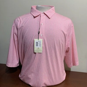 Donald Ross Buffalo Skull Print Mens XL red white Golf Polo Shirt New Nwt - Picture 1 of 7