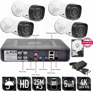 KOMPLETTES VIDEOÜBERWACHUNGSSET DVR 5MPX + 2000MP KAMERAS + HD  - Bild 1 von 2
