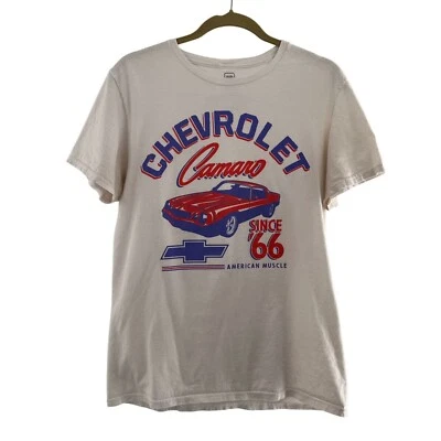 Chevrolet Camaro Since 66 American Muscle Graphic T-Shirt M White Cotton Tee - Image 1 of 4