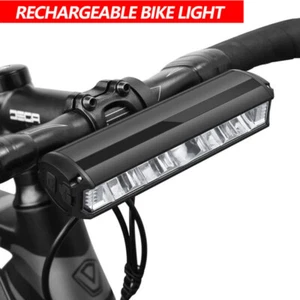 LED Bicycle Light Front Headlight Waterproof Bike Flashlight USB Rechargeable AU - Picture 1 of 10