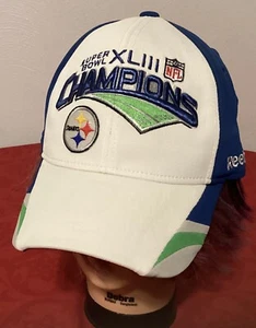 Pittsburgh Steelers ~ NFL Super Bowl XLIII Champion REEBOK Flexfit Hat Cap New - Bild 1 von 8