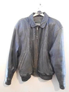 Mens Size "42" Comstock Endurance Distressed Leather Flight Bomber Coat Jacket - Picture 1 of 12