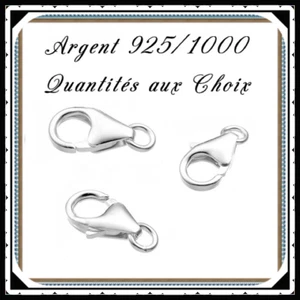 Fermoirs mousqueton poire 12mm, en Argent 925/1000 . Réf: CIP12 - Foto 1 di 1