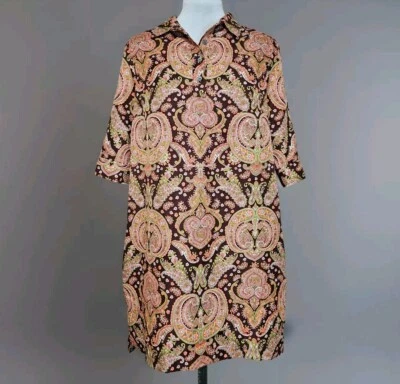 Banana Republic Multicolor Paisley Shift Dress Half Sleeve Pockets Wmns 8 Nwt  - Image 1 of 4