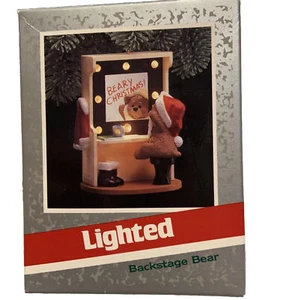 New Hallmark 1989  Christmas Ornament Backstage Bear magic Light w/pigtail cord - Picture 1 of 2