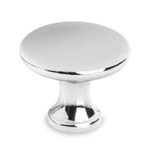 30mm Polished Chrome Cabinet Knob Pull Mushroom Button Silver Kitchen Bathroom - Picture 1 of 1