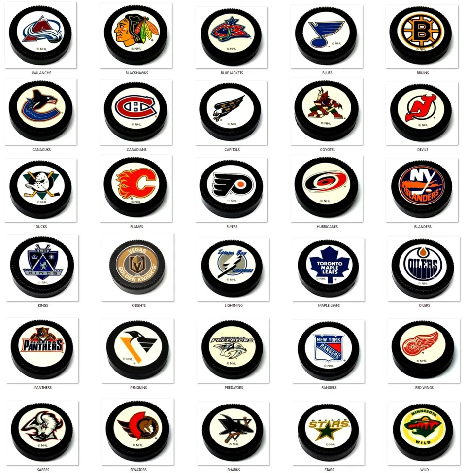 NHL HOCKEY PUCK OFFICALLY LICENSED 2" WIDE NEW MINI PUCK CHARM DOCORATION GIFT - Image 1 of 1