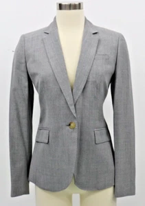 NWT J.Crew Women's Tollegno 1900 Campbell Traveler Blazer Italian Wool Grey Sz 2 - Picture 1 of 20