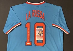 Tony LaRussa St Louis Cardinals HOF  14 Signed Auto Retro Style Jersey ~ JSA COA - Picture 1 of 6