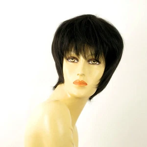perruque femme 100% cheveux naturel courte noir ref KRISTYN 1b - Imagen 1 de 7