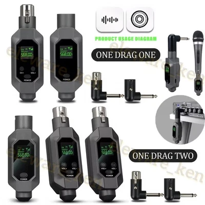 Convertitore Microfono XLR Trasmettitore e Ricevitore Microfono UHF Sistema Wireless - Immagine 1 di 4