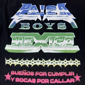 Paisa Jungen Shirt Herren Medium schwarz Mexiko Grafik Streetwear T-Shirt Made in USA - Bild 1 von 9