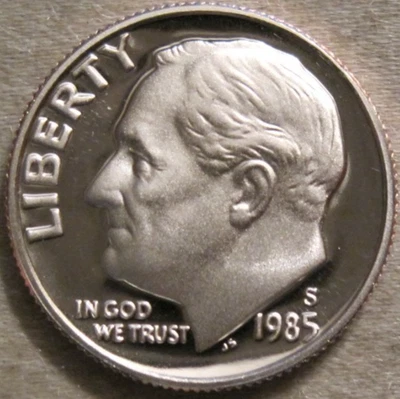 SELLING AS SHOWN - 1985 S PROOF ROOSEVELT DIME *** CLAD FROM PROOF SET *** 581 - Image 1 of 4