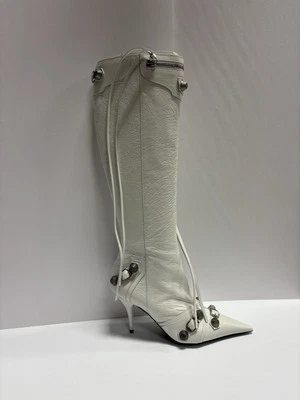Balenciaga Women’s Cagole H90 Boots Optic White, Size US 8.5M, C 38.5 - Image 1 of 4
