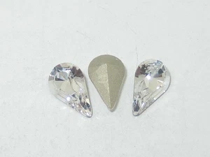 12pcs. 6x3.6mm CRYSTAL PEAR FOILED POINTED BACK STAR BRIGHT Rhinestones - Picture 1 of 1
