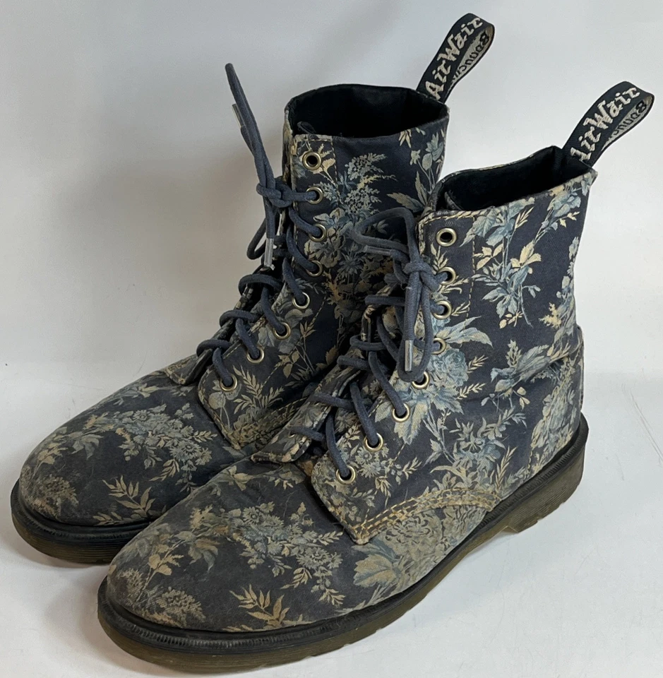 Dr Martens Air Wair Beckett Botas Florales Rojo Borgoña Para Hombre Talla 10 Docs Punk Foto 1 de 4