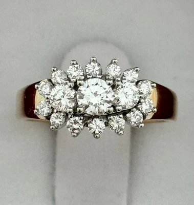 VINTAGE RING BY BIRKS (MAYORS IN USA) 18K GOLD, 0.85 C DIAMONDS, RET USD $3,750 - Image 1 of 4