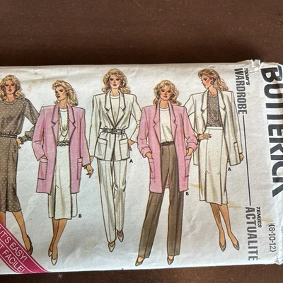 butterick patterns 3987 Misses Jacket,Skirt,Pants,Top Sz 8-10-12 - Image 1 of 3