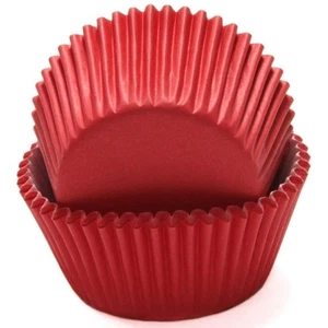 Tazas para hornear Chef Craft 50 unidades forros para cupcakes tamaño magdalena - rojo brillante - Imagen 1 de 2