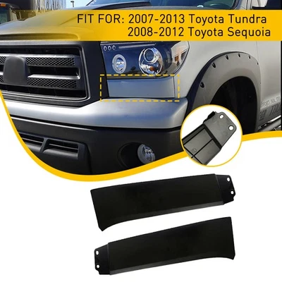 Par de cubiertas de relleno de faros de parachoques delantero para Toyota Tundra 2007-2013 Foto 1 de 4