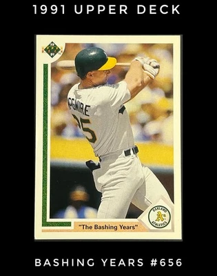 1991 Upper Deck Mark McGwire DEAD CENTER Bashing Years Mint Cut/Quality 💰 - Image 1 of 3