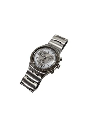 Swatch Irony хронограф YVS из нержавеющей стали часы - Швейцарский сделано 2009 - нуждается... - Изображение 1 из 4