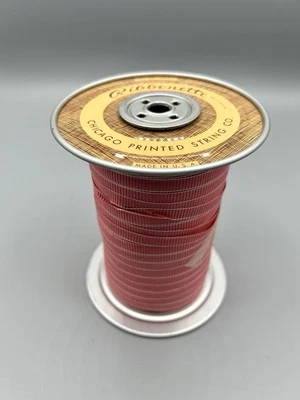 CINTA DE COLECCIÓN CARRETE ROJO BLANCO CINTA RIZADORA CHICAGO CUERDA ESTAMPADA ACANALADA Foto 1 de 4