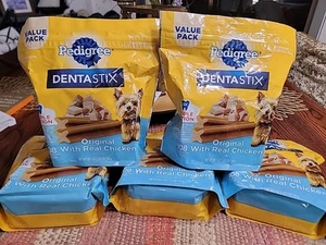 5pk- PEDIGREE DENTASTIX Original Flavor Dental Bones Treats for Toy/Small Dogs - Picture 1 of 1