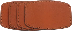 Parches de sombrero de cuero PU de 3" X 2" con adhesivo, 20 piezas parches personalizados abultados en blanco - Imagen 1 de 12