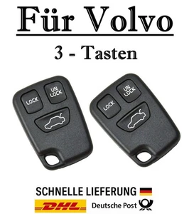 2x Carcasa de llave de coche de repuesto para Volvo 3 botones mando a distancia de coche - KS03 - Imagen 1 de 5