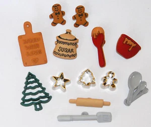 Christmas Cookies Buttons Dress It Up Holiday Collection / Jesse James - Picture 1 of 1