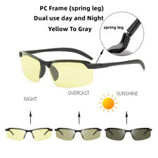 Photochromic Mens Sunglasses Sports Driving Polarized Fishing Cycling Glasses