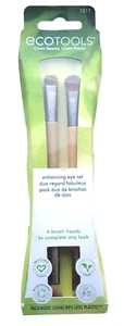 1 ECOTOOLS® Makeup Brush Eye Enhancing Duo Set 4 Brush Heads Total - Picture 1 of 3