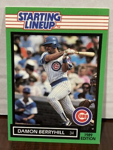 DAMON BERRYHILL 1989 KENNER STARTING LINEUP CARD - CHICAGO CUBS