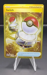 Pokemon TCG Switch 206/165 Gold Holo Hyper Rare NM - 151 - Picture 1 of 3