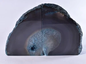 Large Green Polished Cut Base Agate Geode Book End Pair 210mm, Bookend, Brazil - Picture 1 of 3