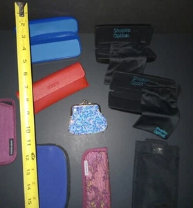 Lot of 11 Eyeglass cases, Guess, Foster Grant, Pocket Plus- Hard & Soft Cases  - Picture 1 of 7