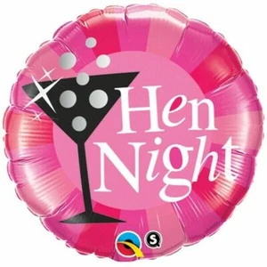 Hen Night Pink Qualatex 18" Folien Party Ballon Mädchen Night Out - Bild 1 von 1