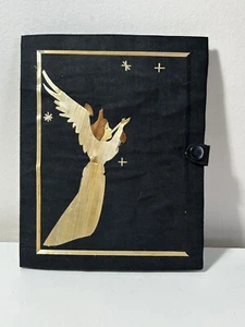 Rishilpi Wheat Straw Angel Nativity Pop Up Art Card Clasp Folder Bangladesh - Picture 1 of 10
