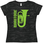 Inktastic Baritone Player Music Women's T-Shirt Musical Instrument Marching Band