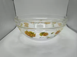 Imperial Glass Dute Bowl With Sunflower Border Mixing Bowl 6 3/4" - Picture 1 of 5