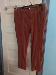 Pantaloni jeans BIANCA 16 US / 46 EUR nuovi con etichetta $170 marrone cotone spazzolato - Foto 1 di 11